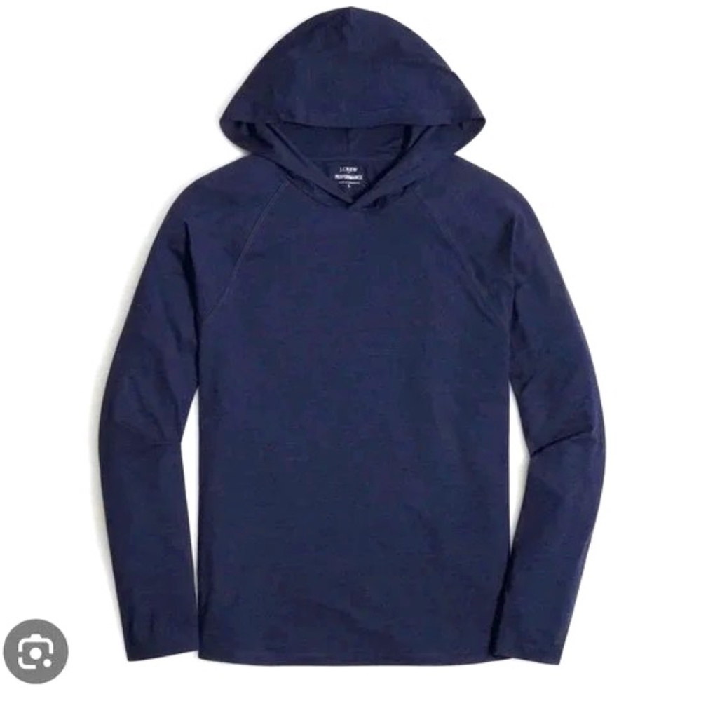 J. Crew Performance Blue Pullover Hoodie SIZE S